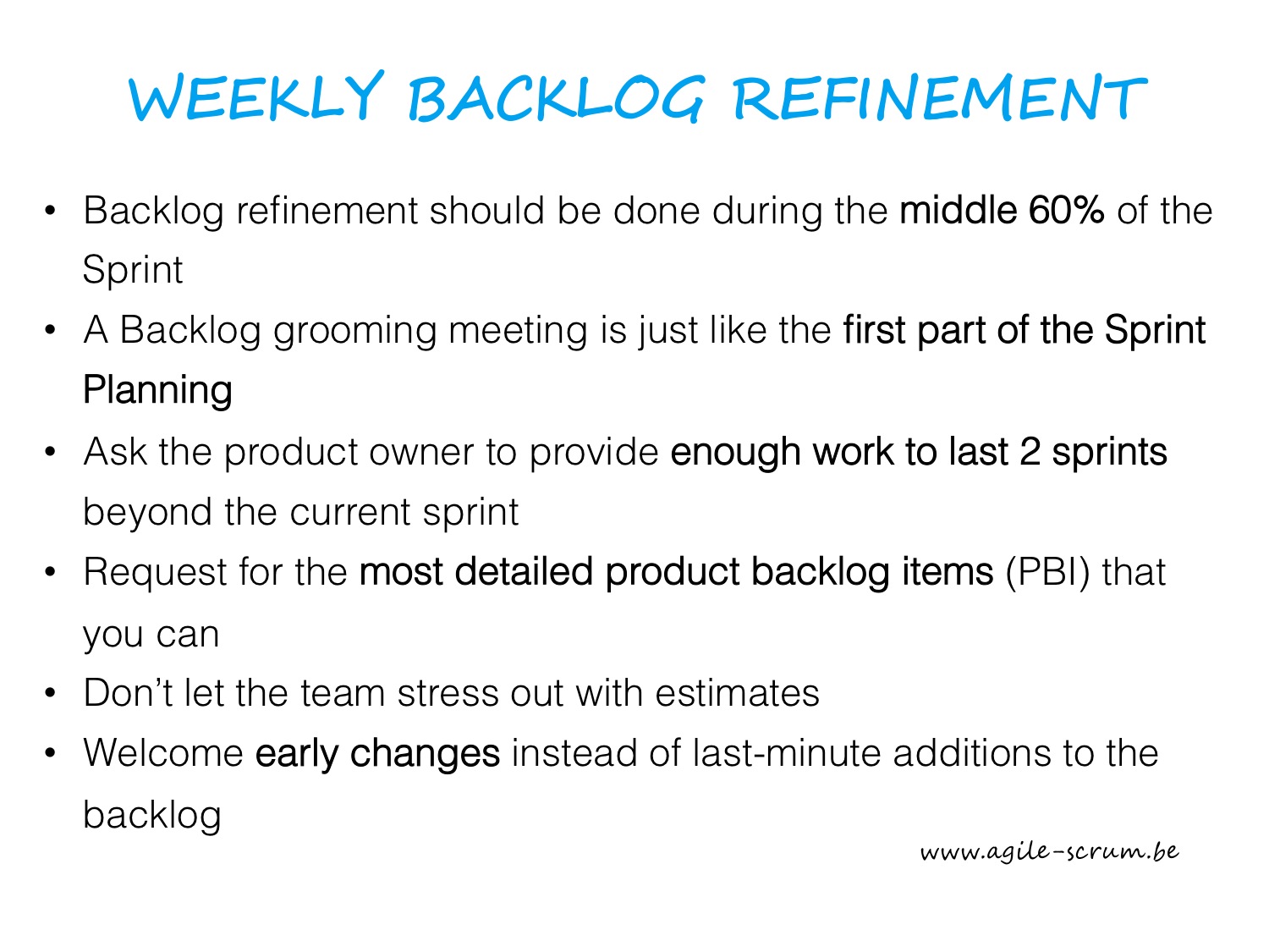 6 Tips For Weekly Backlog Refinement Agile Scrum